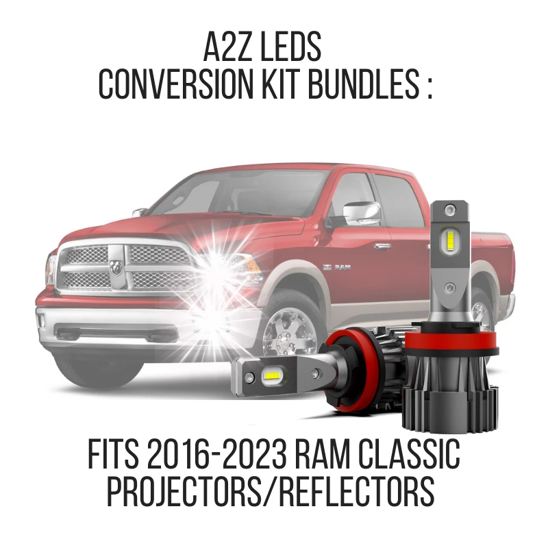 Fits RAM 1500/2500/3500/4500/5500 2016-2023 Classic/Warlock Bundle - Free 3rd Brake and License Plate LED Bulbs With TheGladiator Option - A2Z LEDS