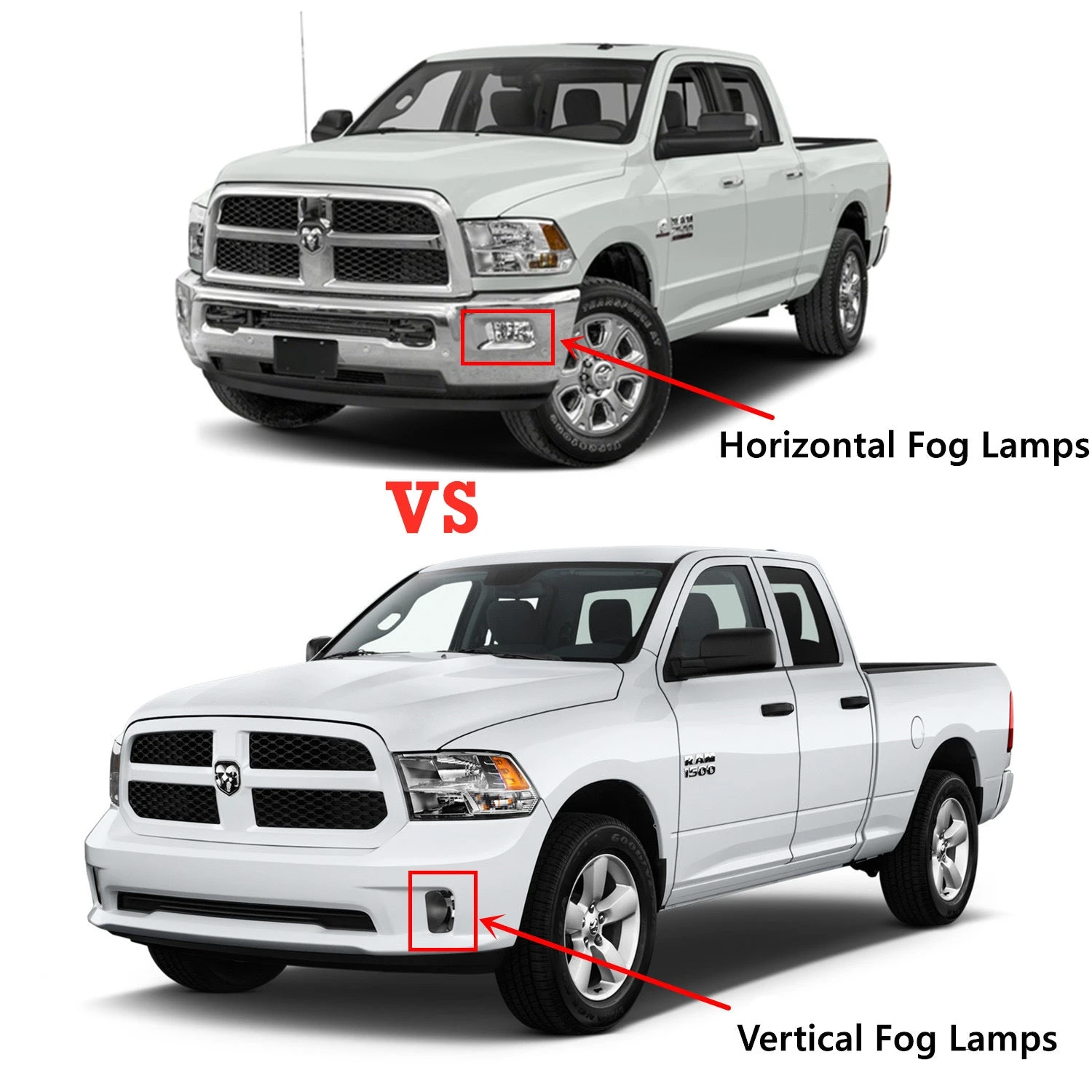 Fits RAM 1500/2500/3500/4500/5500 2009-2015 Classic/Warlock Bundle - Free 3rd Brake and License Plate LED Bulbs With TheGladiator Option - A2Z LEDS
