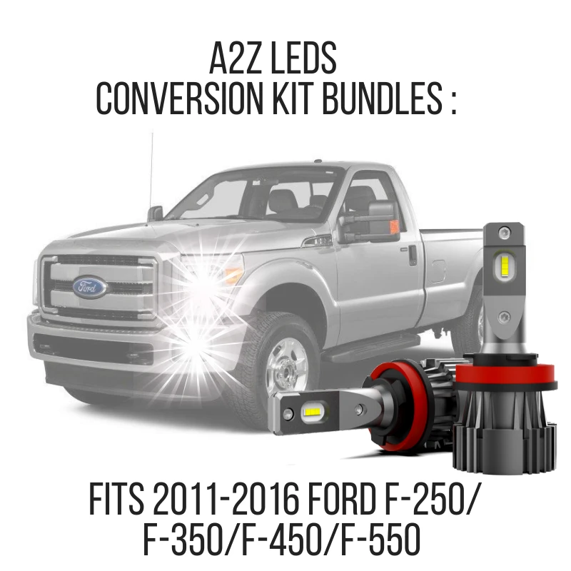 Fits Ford F-250/350 2011-2016 LED Conversion Kit Bundles - Free 3rd Brake and License Plate LED Bulbss - A2Z LEDS
