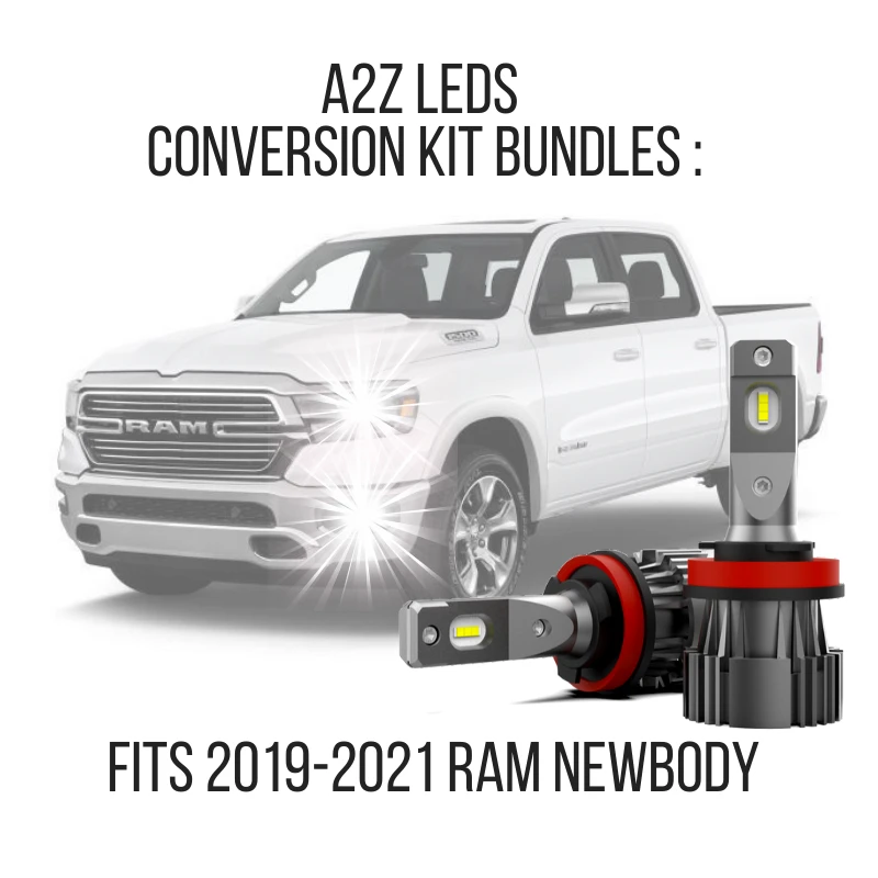 Fits RAM 1500/2500/3500/4500/5500 2019-2022 LARAMIE, LONGHORN & BIGHORN (NEW BODY) - Free 3rd Brake and License Plate LED Bulbs - A2Z LEDS
