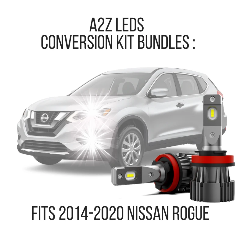 Fits Nissan Rogue 2014-2020 LED Conversion Kit Bundles - Free Reverse and License Plate LED Bulbs - A2Z LEDS