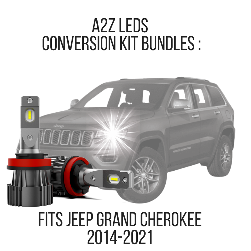 Fits Hyundai Kona & Kona Electric 2018-2021 LED Conversion Kit Bundles - Free License Plate LED Bulbs & H7 Adapters - A2Z LEDS