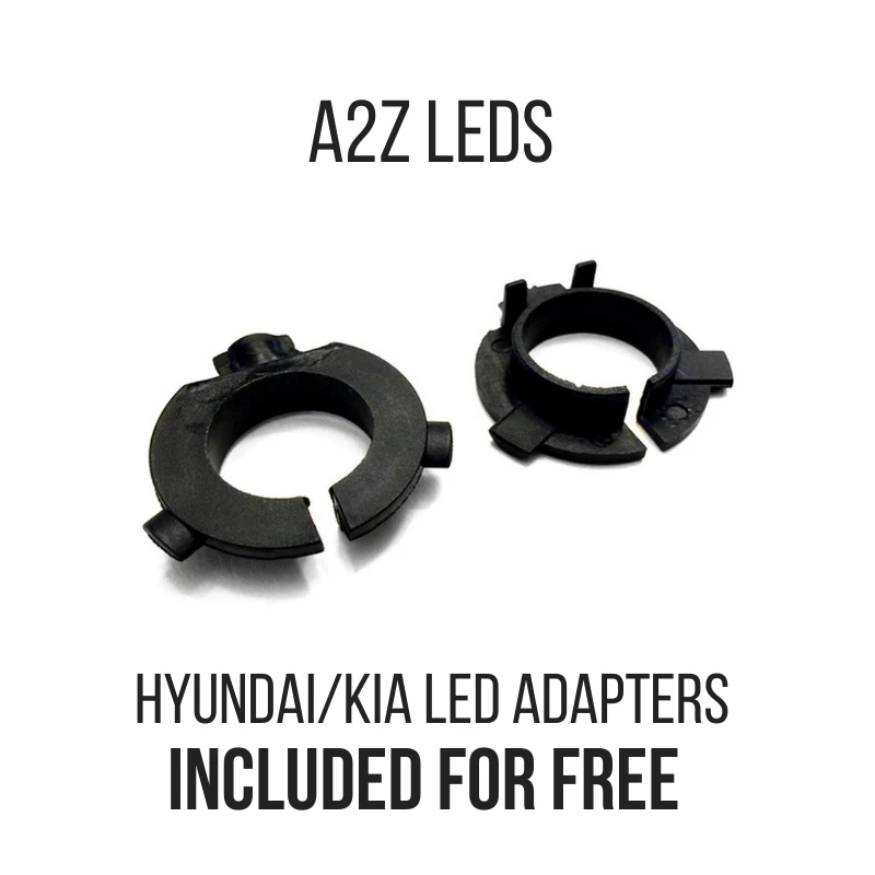 Fits Hyundai Kona & Kona Electric 2018-2021 LED Conversion Kit Bundles - Free License Plate LED Bulbs & H7 Adapters - A2Z LEDS