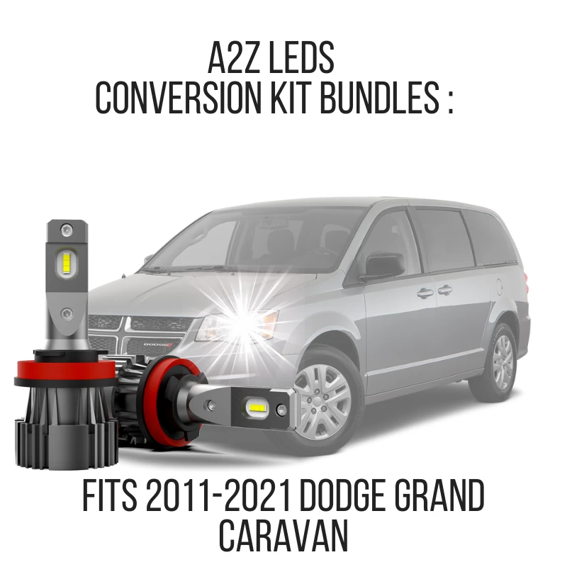 Fits Dodge Grand Caravan 2011-2021 LED Conversion Kit Bundles - Free License Plate LED Bulbs - A2Z LEDS