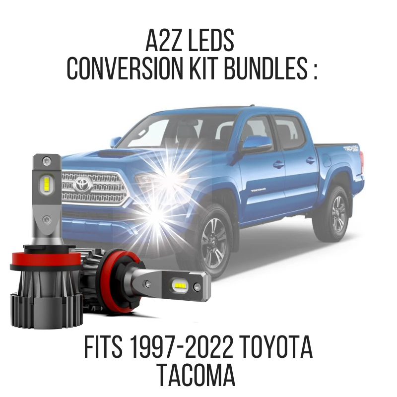 Fits Toyota Tacoma 1997-2022 LED Conversion Kit Bundles- Free 3rd Brake and License Plate LED Bulbs - A2Z LEDS