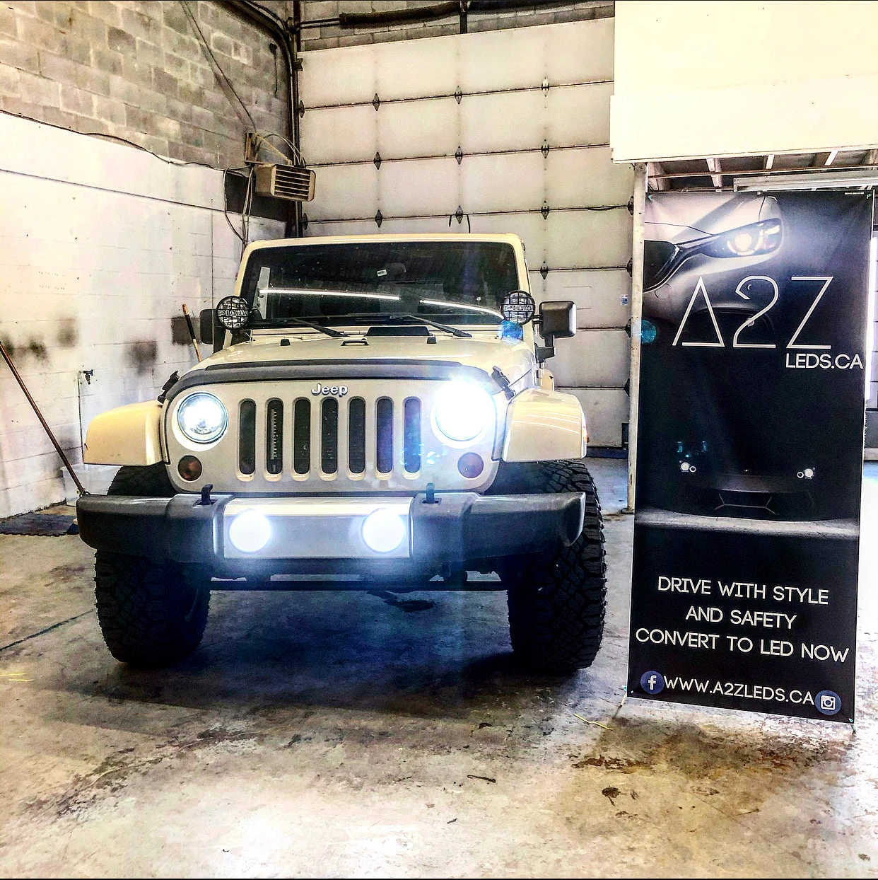 Jeep Wrangler/Gladiator 2007-2020 LED Conversion Kit Bundles - Free 3rd Brake and License Plate LED Bulbs - A2Z LEDS