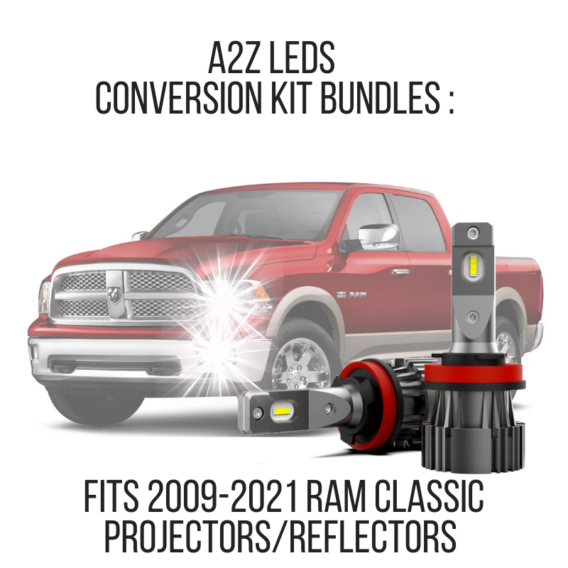 Fits RAM 1500/2500/3500/4500/5500 2009-2022 Classic/Warlock Bundle - Free 3rd Brake and License Plate LED Bulbs - A2Z LEDS